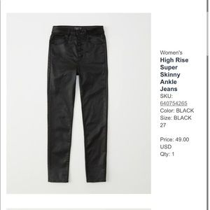Abercrombie & Fitch High Rise Super Skinny Jeans